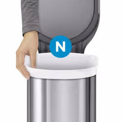simplehuman CW0262 code N Custom Fit Bin Liner Bulk Pack, White Plastic (3 Pack of 20, Total 60 Liners)