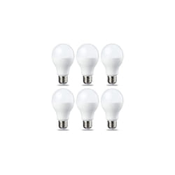 Amazon Basics LED E27 Edison Screw Bulb, 13W (Equivalent to 100W), Warm White, Non Dimmable - Pack of 6