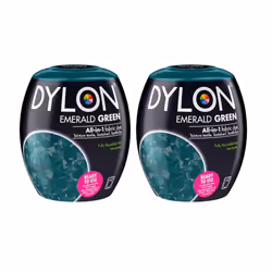 DYLON Washing Machine Fabric Dye Pod for Clothes & Soft Furnishings, 350g â Emerald Green (Pack of 2)