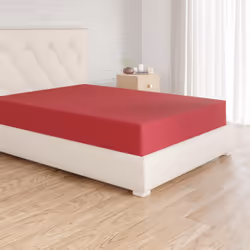 Amazon Basics Soft Microfibre Fitted Sheet, Deep Pocket 12 inch (30 cm), 160 x 200 x 30 cm, Burgundy