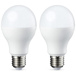 Amazon Basics LED E27 Edison Screw Bulb, 14W (Equivalent to 100W), Warm White, Dimmable - Pack of 2
