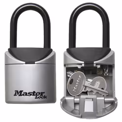 MASTER LOCK Mini Portable Key Safe [XS Size] [Outdoor]- 5406EURD - Key Lock Box with Shackle, Gray