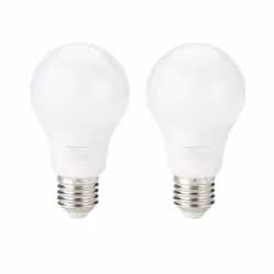 Amazon Basics LED E27 Edison Screw Bulb, 8W (equivalent to 60W) Warm White, Non-Dimmable (2-Pack)
