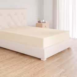 Amazon Basics Soft Microfibre Fitted Sheet, Deep Pocket 12 inch (30 cm), 140 x 200 x 30 cm, Beige