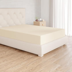 Amazon Basics Soft Microfibre Fitted Sheet, Deep Pocket 12 inch (30 cm), 160 x 200 x 30 cm, Beige