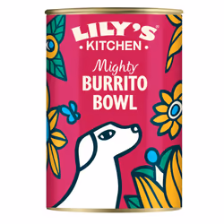 Lily's Kitchen Made with Natural Ingredients Adult Wet Dog Food Tin Mighty Burrito Bowl 6 x 400g