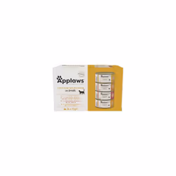 Applaws 100% Natural Wet Cat Food, Multipack Chicken Selection in Broth 70g Tin (24 x 70g Tins)
