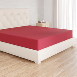 Amazon Basics Soft Microfibre Super King Fitted Sheet, Deep Pocket 12 inch (30 cm), Burgundy