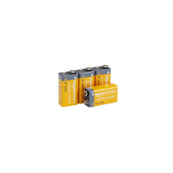 Amazon Basics 9 Volt Everyday Alkaline Batteries, 4 Count (9V/6LR61) (Appearance may vary)