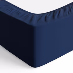 Amazon Basics Soft Microfibre Emperor Fitted Sheet, Deep Pocket 12 inch (30 cm), Navy Blue