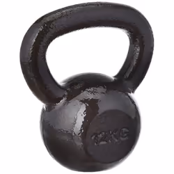 Amazon Basics Cast-Iron Kettlebell with Textured and Painted Surface, Black, 12kg / 26lbs