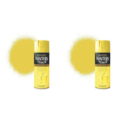 Rust-Oleum AE0040014E8 400ml Painter's Touch Spray Paint - Sun Yellow Gloss (Pack of 2)