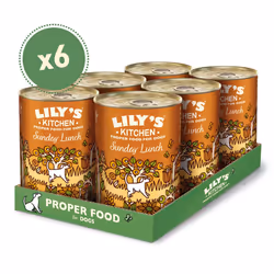 Lily's Kitchen Natural Adult Wet Dog Food Tin Sunday Lunch Grain-Free Recipe 6 x 400g