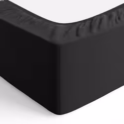Amazon Basics Soft Microfibre Single Fitted Sheet, Deep Pocket 12 inch (30 cm), Black