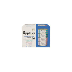 Applaws Natural Wet Cat Food, Multipack Fish Selection in Broth 70 g Tin (Pack of 12)