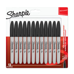 Sharpie Permanent Markers | Fine Point for Bold Details | Black Ink | 12 Marker Pens