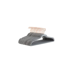 Amazon Basics Slim Velvet, Non-Slip Suit Clothes Hangers, Pack of 50, Grey/Rose Gold