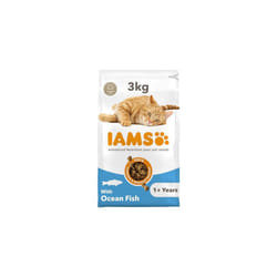 IAMS Complete Dry Cat Food for Adult 1+ Cats with Ocean Fish 3 kg,Packaging may vary