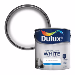 Dulux Matt Emulsion Paint For Walls And Ceilings - Pure Brilliant White 2. 5 Litres