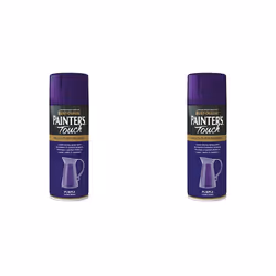 Rust-Oleum AE0040029E8 400ml Painter's Touch Spray Paint - Purple Gloss (Pack of 2)