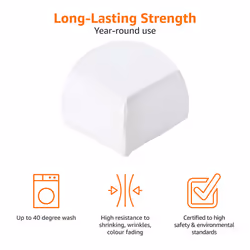 Amazon Basics Soft Microfibre King Fitted Sheet, Deep Pocket 12 inch (30 cm), White