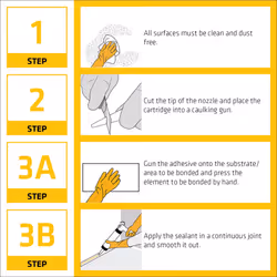 Sika Stixall â Extreme Power Sealant And Adhesive â Waterproof â White â 290ml