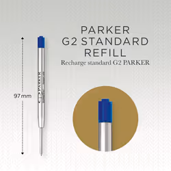 Parker Ballpoint Pen Refills | Medium Point | Blue QUINKflow Ink | 2 Count