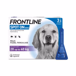 FRONTLINE Spot On Flea & Tick Treatment for Large Dog (20-40kg) 3 Pipettes