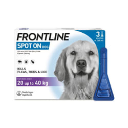 FRONTLINE Spot On Flea & Tick Treatment for Large Dog (20-40kg) 3 Pipettes