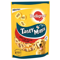 Pedigree Tasty Bites - Dog Treats Chewy Slices with Beef 155 g (Pack of 8)