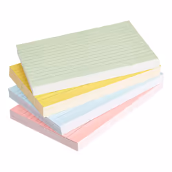 Amazon Basics A6 Ruled Index Cards, Assorted Neon Colours (Pack of 200)