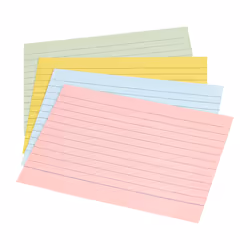 Amazon Basics A6 Ruled Index Cards, Assorted Neon Colours (Pack of 200)