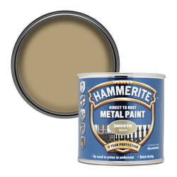 Hammerite 5084847 Direct to Rust Metal Paint - Smooth Gold Finish 250ML