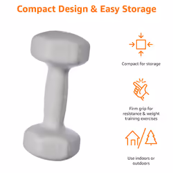Amazon Basics Neoprene Dumbbell Pair, 8 kg, 4 kg (Set of 2), Grey