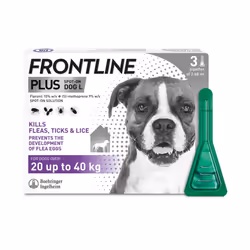 FRONTLINE Plus Flea & Tick Treatment for Large Dogs - 3 Pipettes