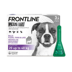 FRONTLINE Plus Flea & Tick Treatment for Large Dogs - 3 Pipettes