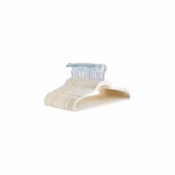 Amazon Basics Slim Velvet Non-Slip Suit Hangers - 50-Pack, Ivory