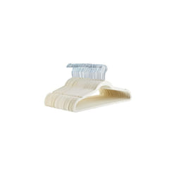 Amazon Basics Slim Velvet Non-Slip Suit Hangers - 50-Pack, Ivory