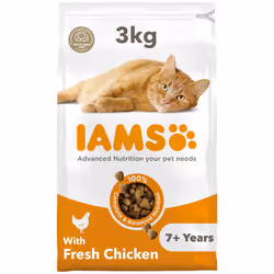 IAMS Complete Dry Cat Food for Senior 7+ Cats with Chicken 3 kg