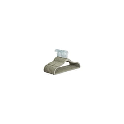 Amazon Basics Slim Velvet Non-Slip Suit Hangers, 30-Pack, Grey