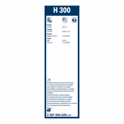 Bosch Wiper Blade Rear H300, Length: 300mm â Rear Wiper Blade
