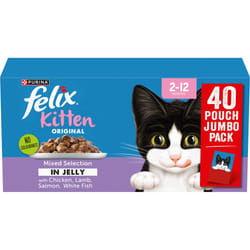 FELIX ORIGINAL Kitten Mixed Menu in Jelly Wet Cat Food 40x85g