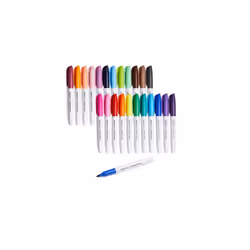 Amazon Basics Permanent Markers, Assorted Colours, 24-Pack