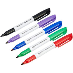 Amazon Basics Permanent Markers - Assorted - Pack of 12