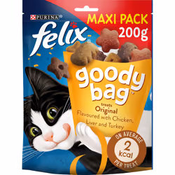 Felix Goody Bag Cat Treats Original Mix 200g, Pack of 5