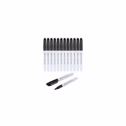 Amazon Basics Permanent Markers - Black - Pack of 12