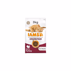 IAMS Sensitive Digestion Dry Cat Food Turkey 3kg