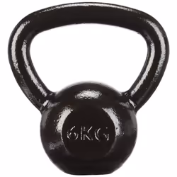 Amazon Basics Cast-Iron Kettlebell, 6kg, Black
