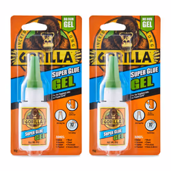 Gorilla Super Glue Gel 15g (Pack of 2)