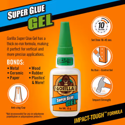 Gorilla Super Glue Gel 15g (Pack of 2)